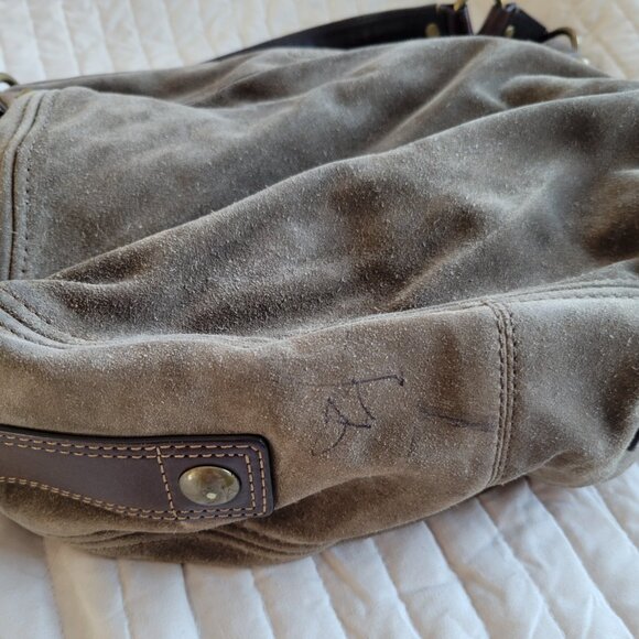 Coach Zoe Brown Suede Shoulder Bag - Picture 12 of 12
